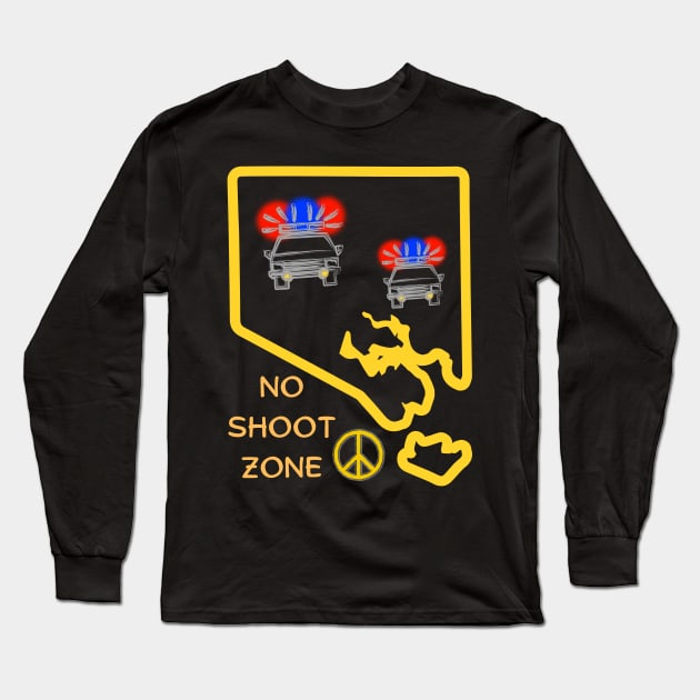 NO SHOOT ZONE BALTIMORE DESIGN Long Sleeve T-Shirt by The C.O.B. Store